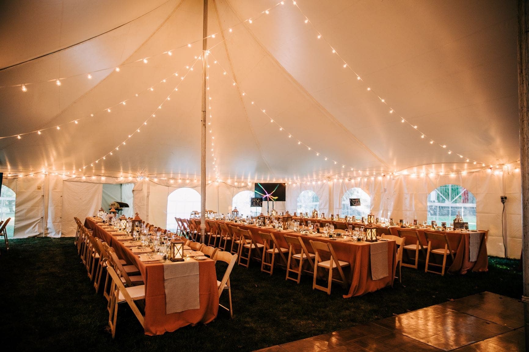 Professional tent rental setup by Starrs Party team in New Jersey