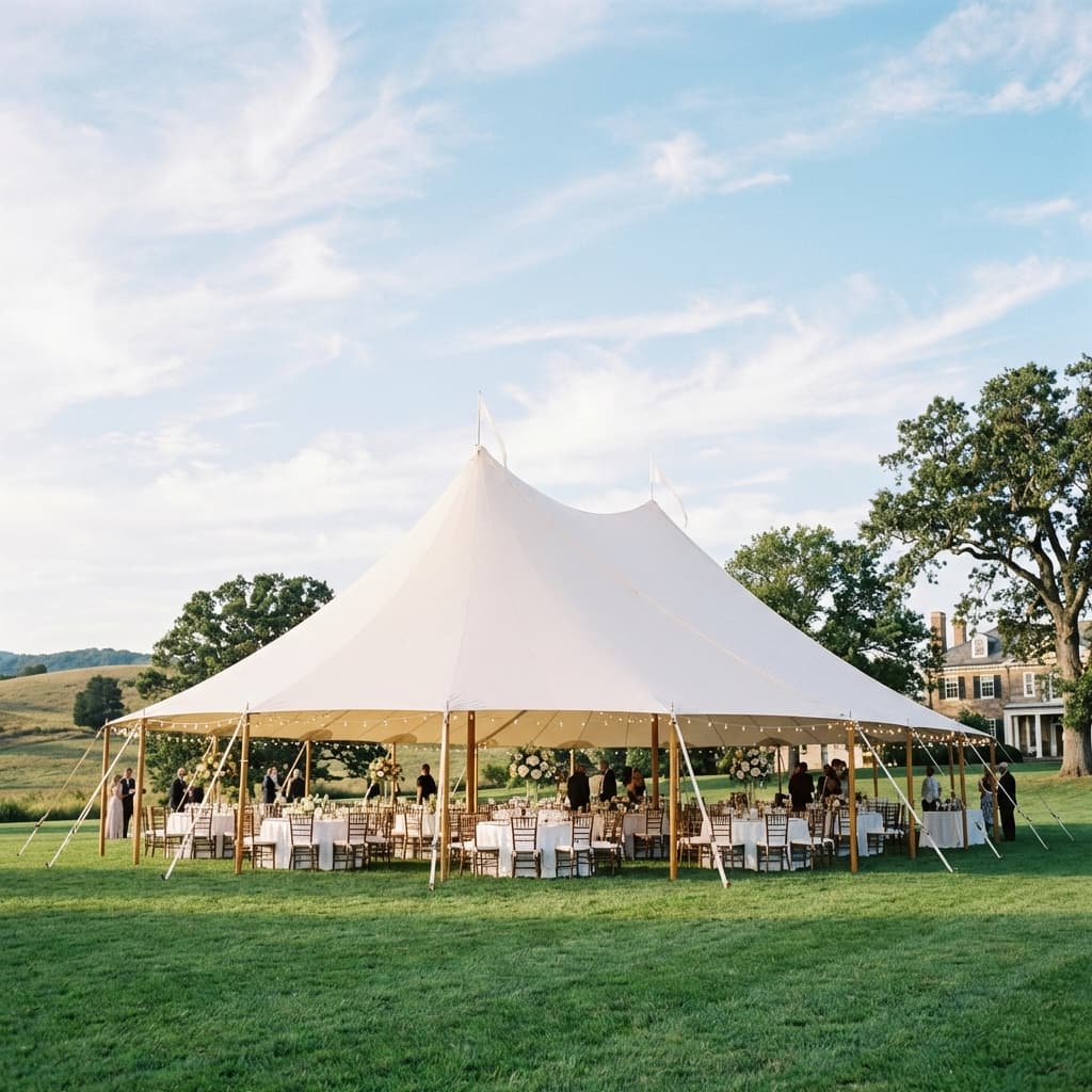 Elegant outdoor tent rental event in New Jersey