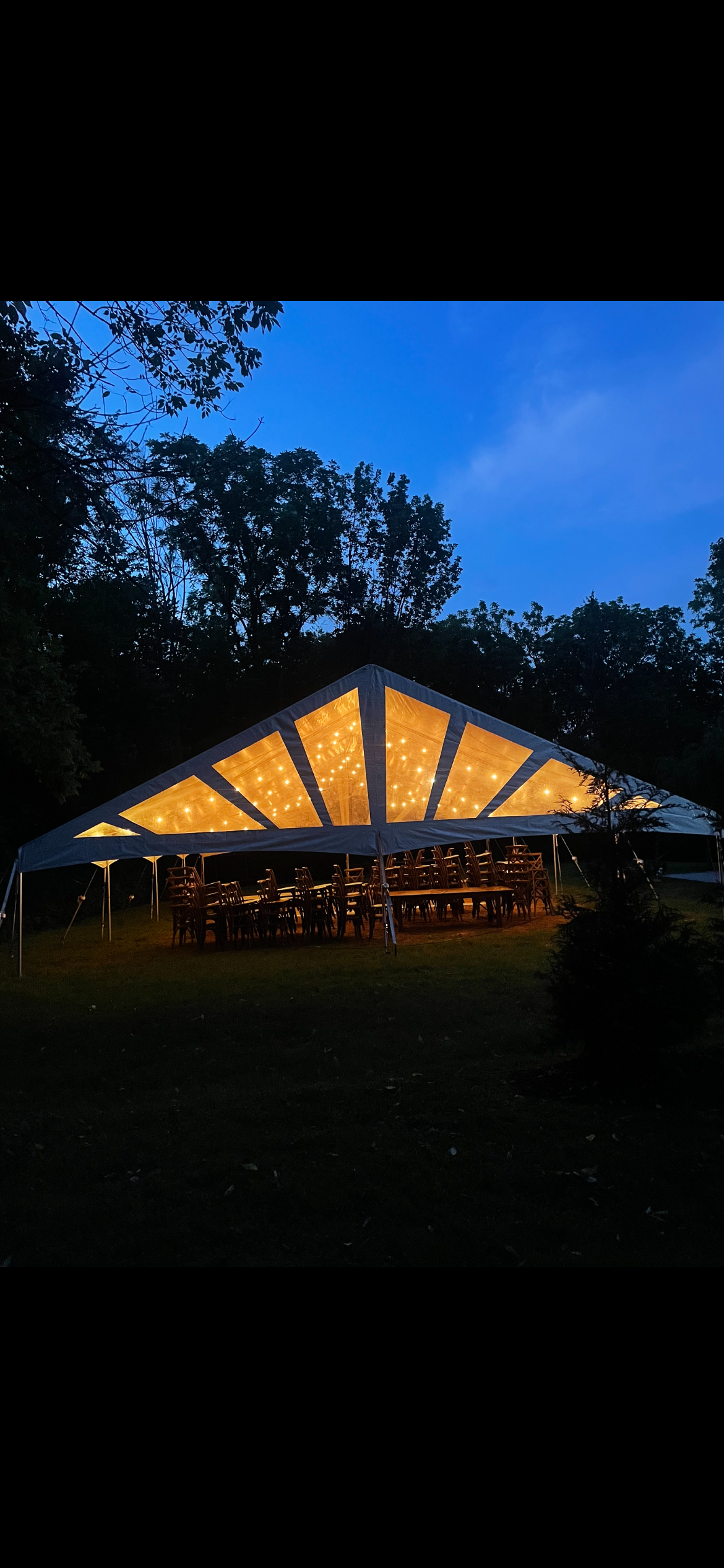 Large commercial tent event