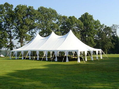 Large white pole tent