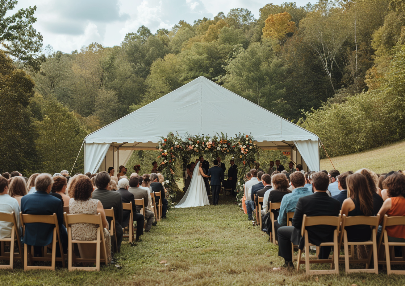 Outdoor ceremony tent